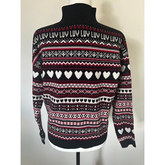 CUPCAKES & CASHMERE Long Sleeve Sweater Size Medium Jacquard Rayon Blend Knit - Picture 6 of 7